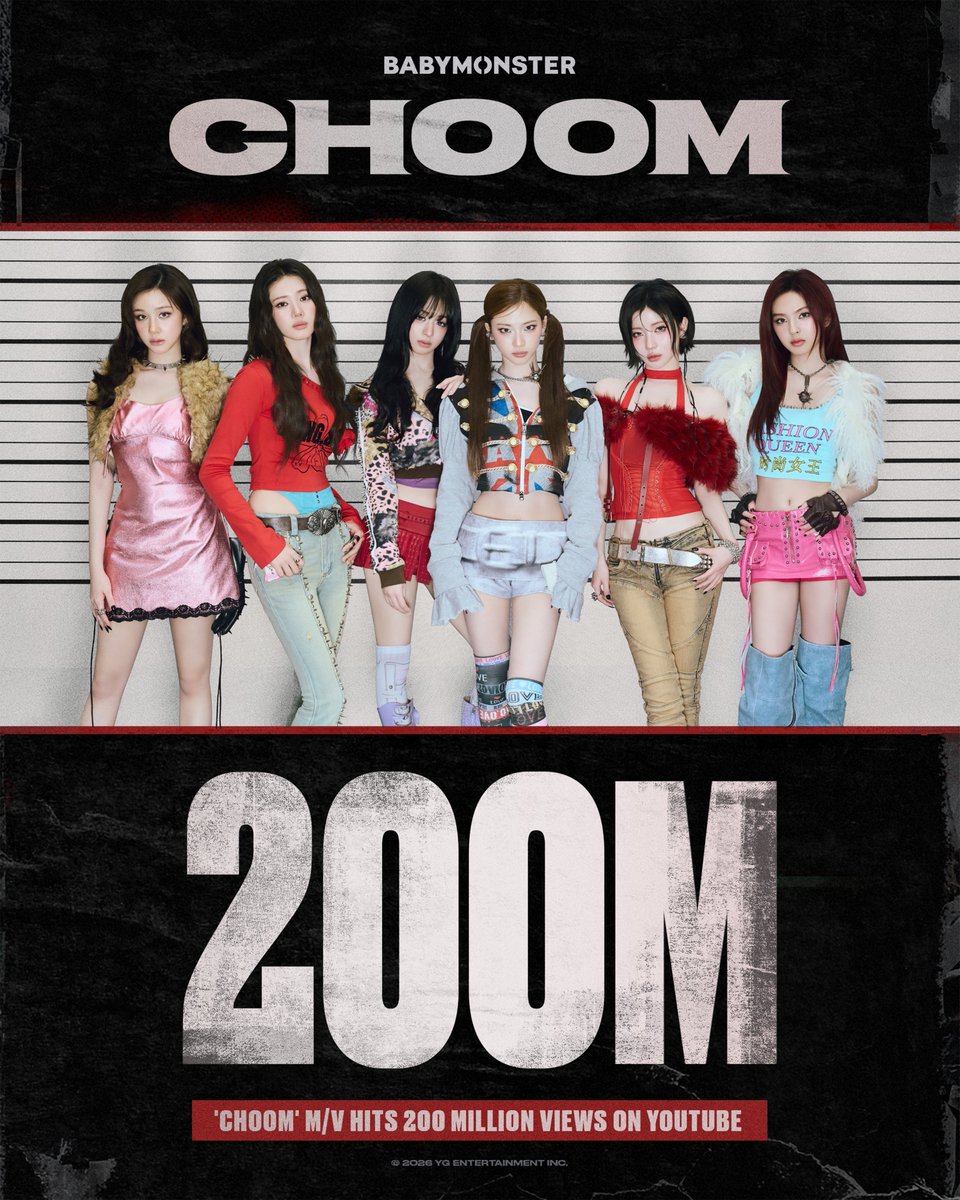 BABYMONSTER，「CHOOM」突破2億觀看…23日攜新歌回歸，鎖定全球市場